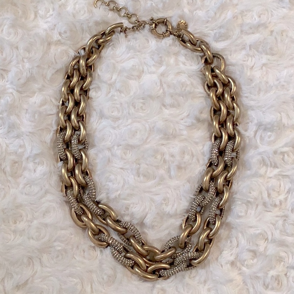 J Crew Pave Link Necklace